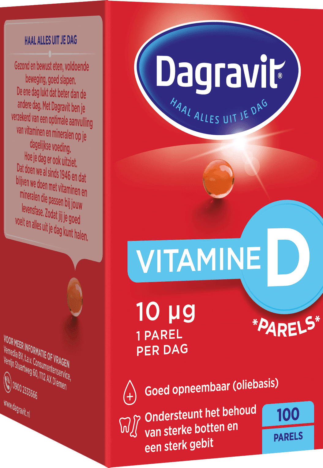 Grit Afdrukken Sta in plaats daarvan op Vitamine D parels - Dagravit